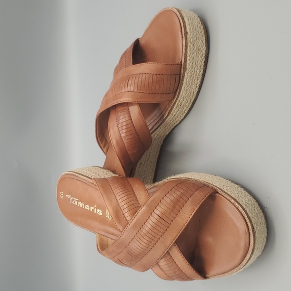 Tamaris Leather Slip Touch it footbed on size 40 or US 9 - Picture 2 of 6